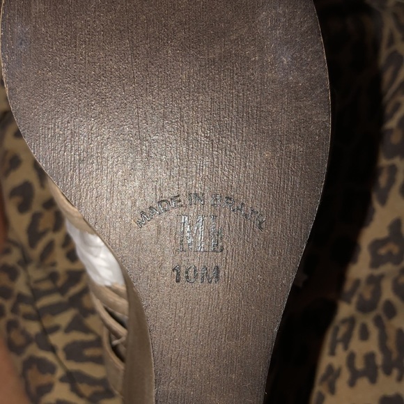 MIA size 10 Tan strappy platform open toe back zipper NIB perfect - Picture 7 of 9